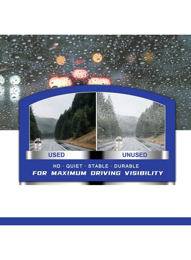 EMITHSUN OEM QUALITY 26" + 16" Premium All-Seasons Stable And Quiet Red Windshield Wiper Blades (Set of 2) - Image 2