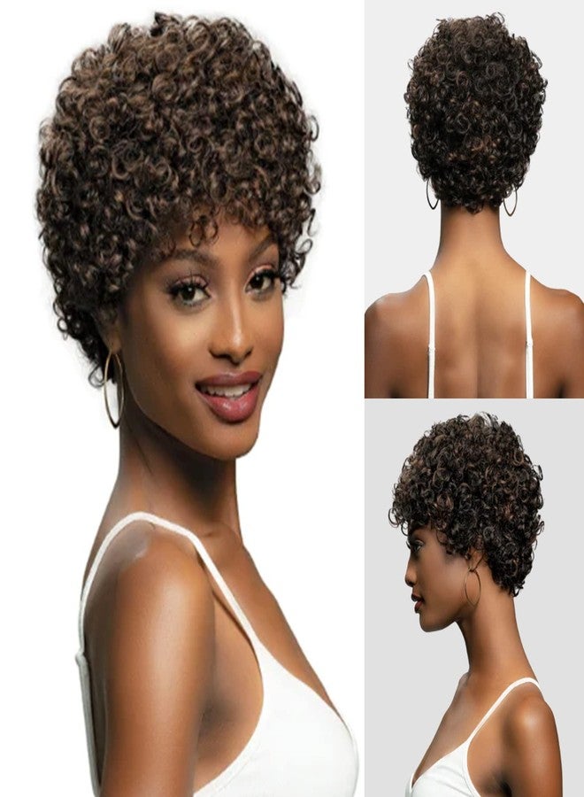 Janet Collection - Lavish Platinum Darcie Wig - 100% Human Hair Blend - Natural Coily Curly Style (1) - Image 2