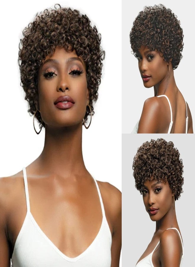 Janet Collection - Lavish Platinum Darcie Wig - 100% Human Hair Blend - Natural Coily Curly Style (1) - Image 3