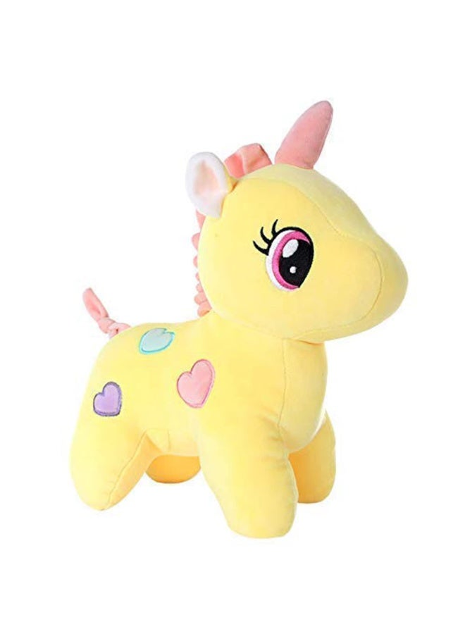 Babique Unicorn Stuffed Soft Toy Plush for Kids Baby Boy Girl Birthday (25Cm -Yellow) - Image 1