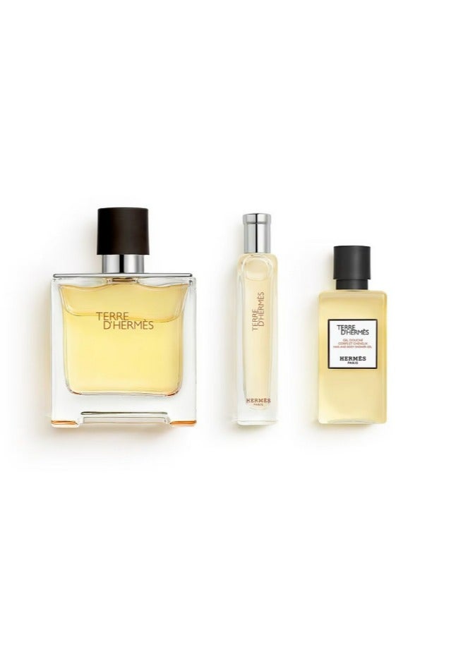 Herme's Paris Terre D Hermes Parfum 75ml+15ml+HSG40ml Set - Image 1