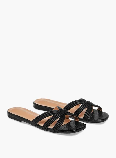 Celeste Women's Textured Slip-On Flat Sandals