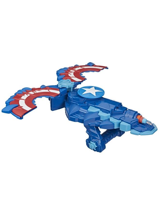 MARVEL Avengers Mech Strike Monster Nerf Captain America Monster Blast Shield Roleplay Toy With 3 Nerf Darts Toys For Kids Ages 5 And Up - Image 3