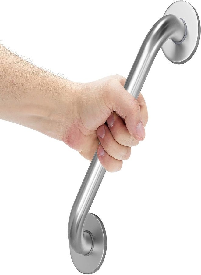 BOSNEY Stainless Steel Bathroom Grab Bar Elder Assist Handle Toilet Safety Support Bar Wall Mounted Heavy Duty Rust Free Silver Finish Helping Handle for Bathroom and Home Safety (Pack of 1, 12 Inch) - Image 5