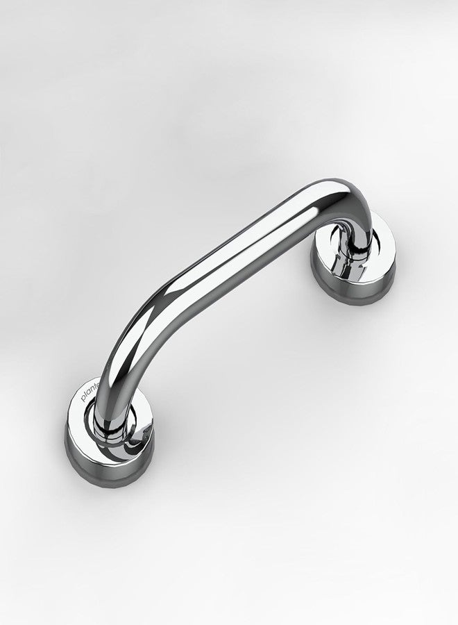BOSNEY Stainless Steel Bathroom Grab Bar Elder Assist Handle Toilet Safety Support Bar Wall Mounted Heavy Duty Rust Free Silver Finish Helping Handle for Bathroom and Home Safety (Pack of 1, 12 Inch) - Image 1
