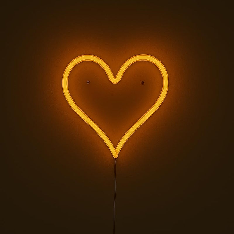 Horoof Home Yellow Heart Neon LED Wall Light - Image 1