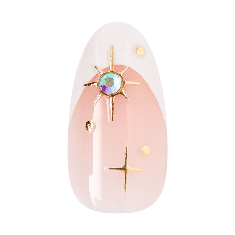 Impress KISS imPRESS No Glue Mani Press On Nails, Design, 'Star player', White, Medium Size, Almond Shape, Includes 30 Nails, Prep Pad, Instructions Sheet, 1 Manicure Stick, 1 Mini File - Image 5