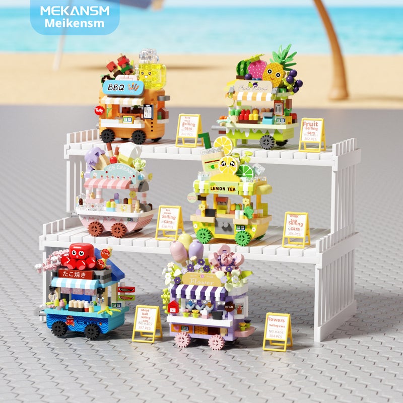Mini Particle Building Blocks Food Truck Series Educational Toy Gift - Image 1