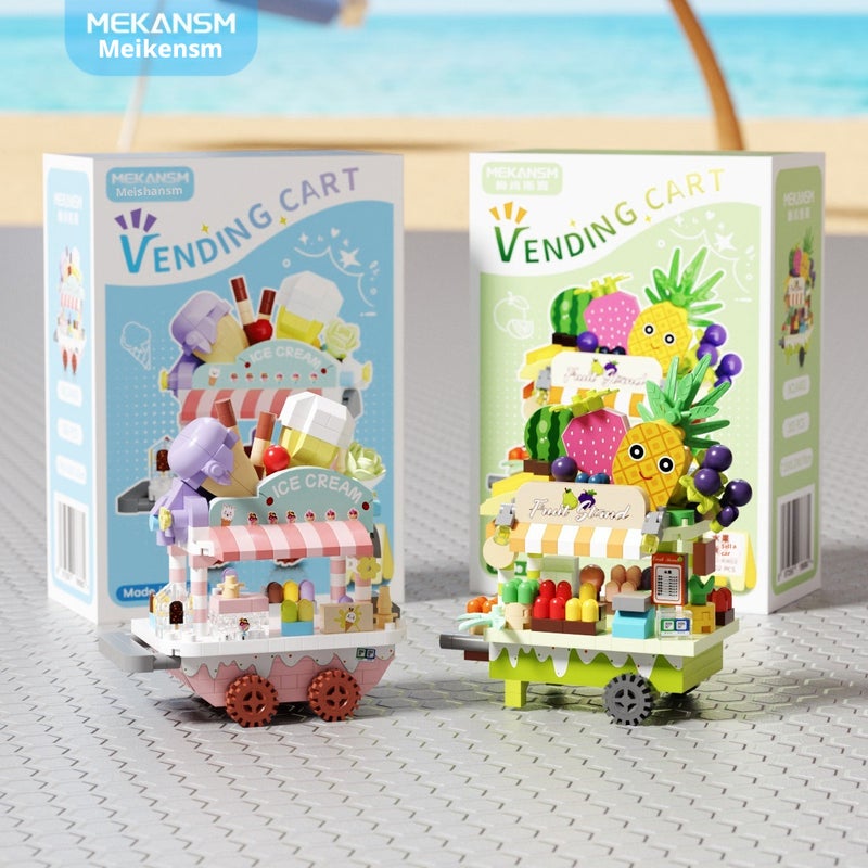 Mini Particle Building Blocks Food Truck Series Educational Toy Gift - Image 2