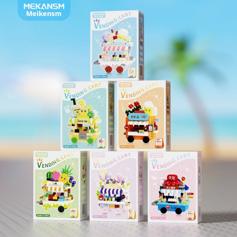 Mini Particle Building Blocks Food Truck Series Educational Toy Gift - Image 3