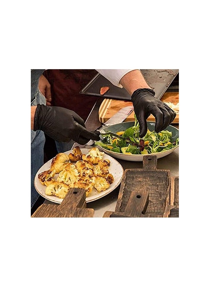 Falcon Nitrile Gloves 100 Pieces Medium Black powdered Free - Pack Of 5  - Image 4