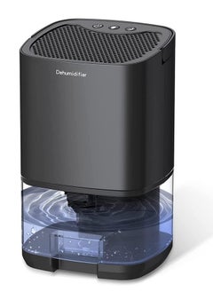 Generic Home Dehumidifier 1000ML Dehumidifier for 2500 cu ft (260 sq ft) Two Working Modes and 7 Color LED Lights Silent Portable Mini Dehumidifier for Basement Bedroom Bathroom Cabinet RV (Black)  - Image 1