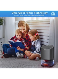 Generic Home Dehumidifier 1000ML Dehumidifier for 2500 cu ft (260 sq ft) Two Working Modes and 7 Color LED Lights Silent Portable Mini Dehumidifier for Basement Bedroom Bathroom Cabinet RV (Black)  - Image 4