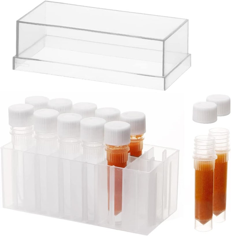 Clscea Aquarium Baby Brine Shrimp Dispense Storage Container Collection Tubes Kit for Brine Shrimp Hatchery 12 x 1.5ml - Image 1