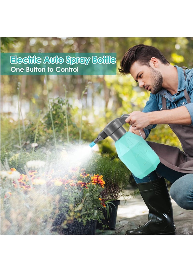 Barakah Electric Spray Bottle, Plant Mister for Indoor/Outdoor Plants, 2L Automatic Watering Can Rechargeable Battery Powered Sprayer with Adjustable Spout for Gardening, Fertilizing, Cleaning (Blue) - Image 2