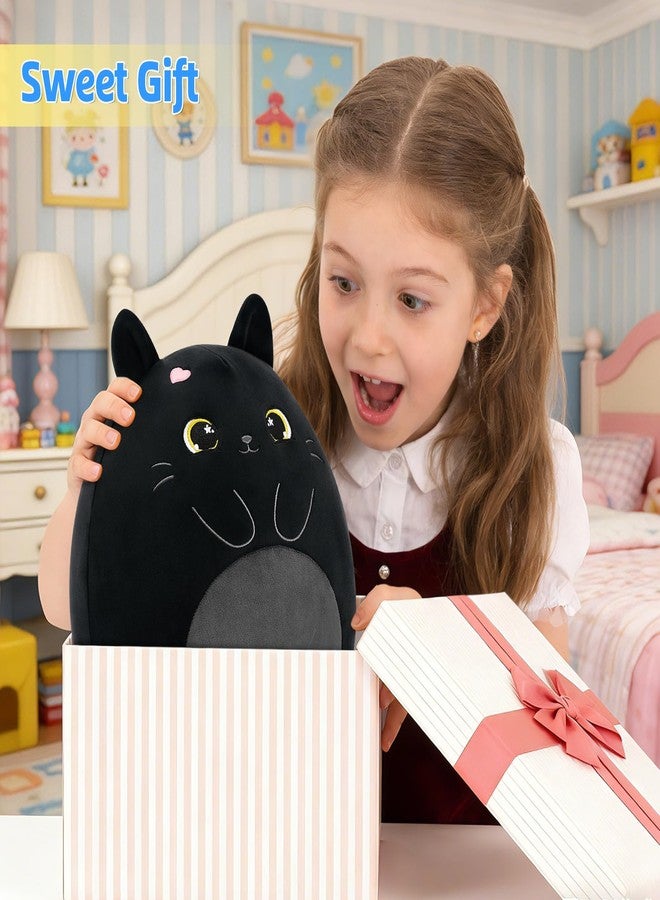 PEACH CAT قطة بيتش الأصلية، قطة سوداء محشوة، 12 بوصة، قطة صغيرة لطيفة، ألعاب قطيفة ناعمة، هدايا للأطفال - Image 3