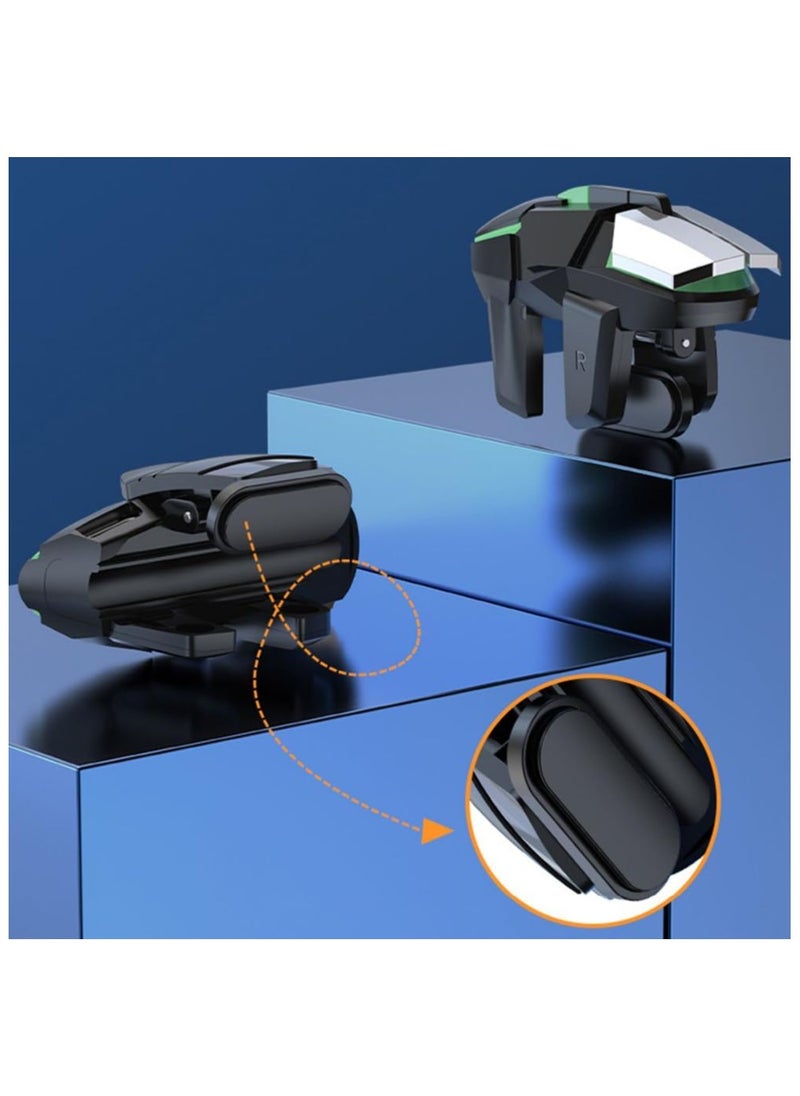 Generic - PUBG Mobile Trigger Game Controller 4 Triggers L1R1 L2R2, Gaming Joystick Gamepad Compatible with Mobile Phone Android iPhone iOS ,Compatible with 3-12mm thick phone - Image 1