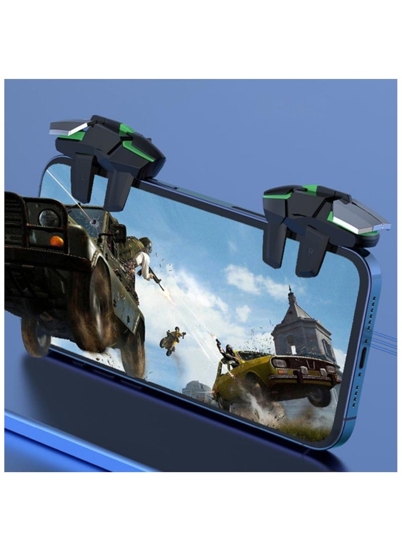 Generic - PUBG Mobile Trigger Game Controller 4 Triggers L1R1 L2R2, Gaming Joystick Gamepad Compatible with Mobile Phone Android iPhone iOS ,Compatible with 3-12mm thick phone - Image 1