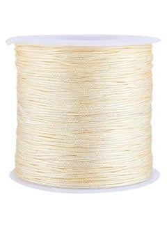 Generic 100M x 0.8mm Nylon Chinese Knot Cord Rattail Macrame Shamballa Thread String (Beige)  - Image 1
