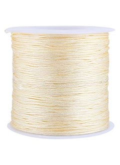 Generic 100M x 0.8mm Nylon Chinese Knot Cord Rattail Macrame Shamballa Thread String (Beige)  - Image 2