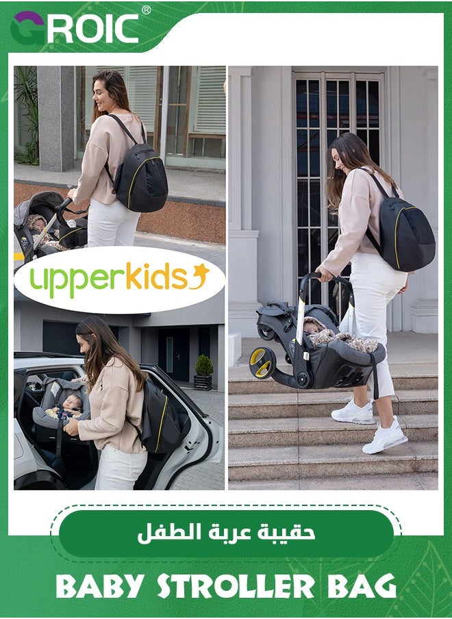 4 In 1 Storage Bag Compatible with Doona Infant Car Seat Stroller, Stroller Accessories, Large Capacity Diaper Bag, Stroller Organizer Bag,Handle Backpack,Parent Organizer