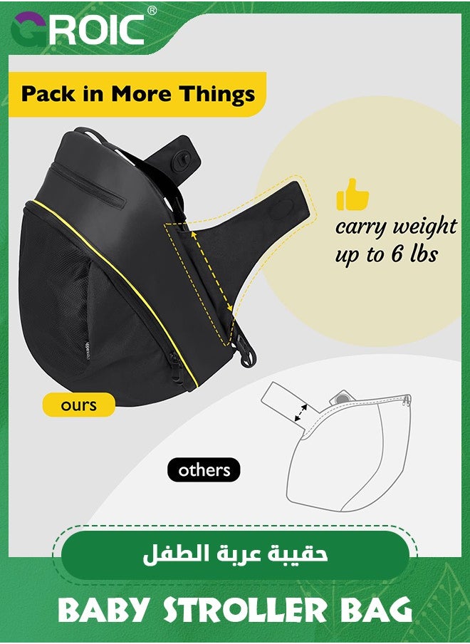 GROIC 4 In 1 Storage Bag Compatible with Doona Infant Car Seat Stroller, Stroller Accessories, Large Capacity Diaper Bag, Stroller Organizer Bag,Handle Backpack,Parent Organizer  - Image 4