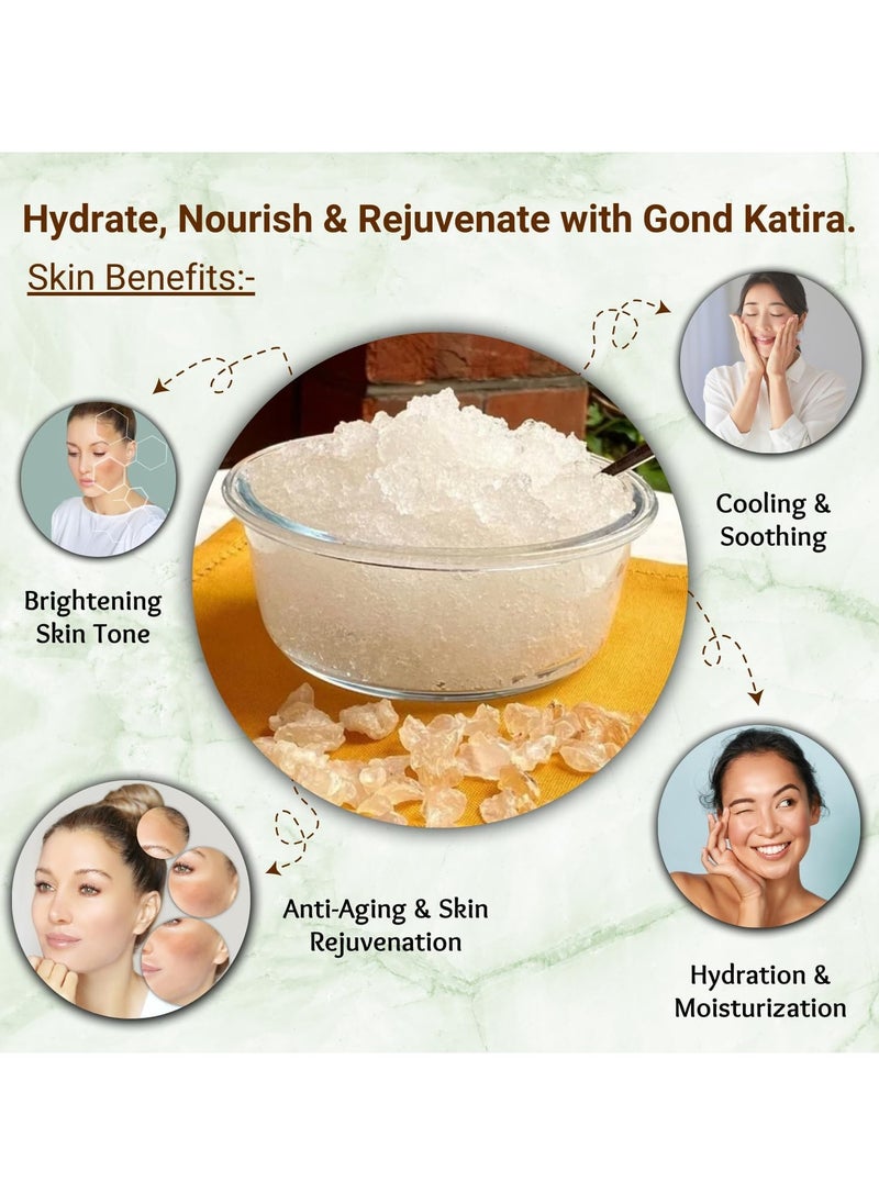 BLISS OF EARTH Gond Katira Edible Gum Tragacanth Gum Gond for Laddu Organic Cooling Gum for Summer Refreshers and Deserts 50g  - Image 3