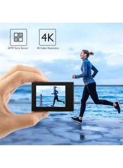 Akaso Brave 4 4K 20MP WiFi Action Camera Ultra HD with EIS 30m Waterproof Camera Remote Control 5X Zoom Underwater Camcorder with 2 Batteries and Helmet Accessories Kit Support External Microphone  - Image 2