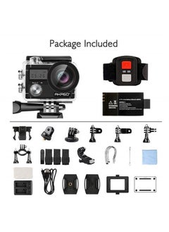 Akaso Brave 4 4K 20MP WiFi Action Camera Ultra HD with EIS 30m Waterproof Camera Remote Control 5X Zoom Underwater Camcorder with 2 Batteries and Helmet Accessories Kit Support External Microphone  - Image 3