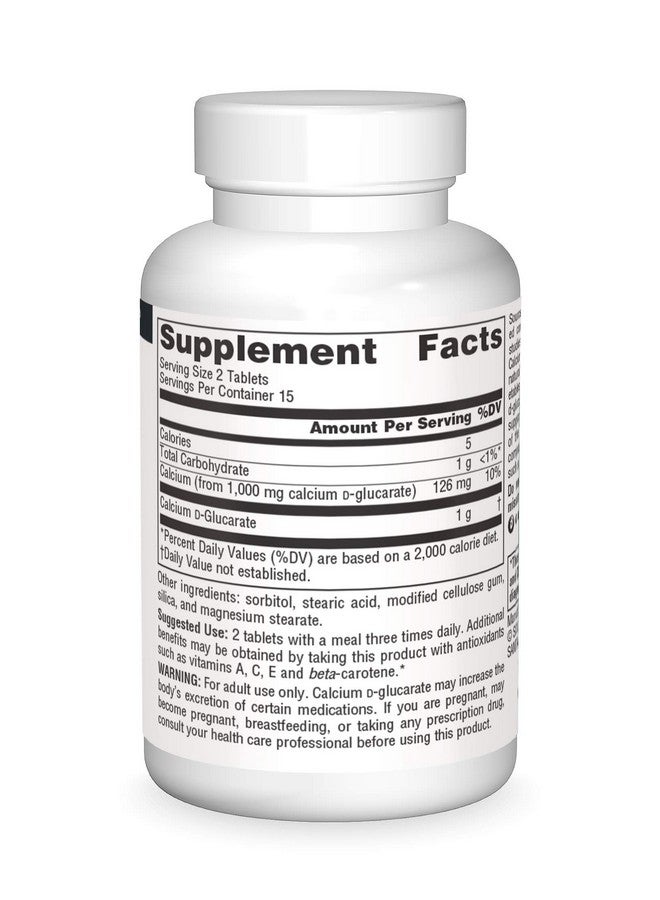 Source Naturals Calcium Dglucarate 500Mg Cellular Detoxifier 30 Tablets - Image 3