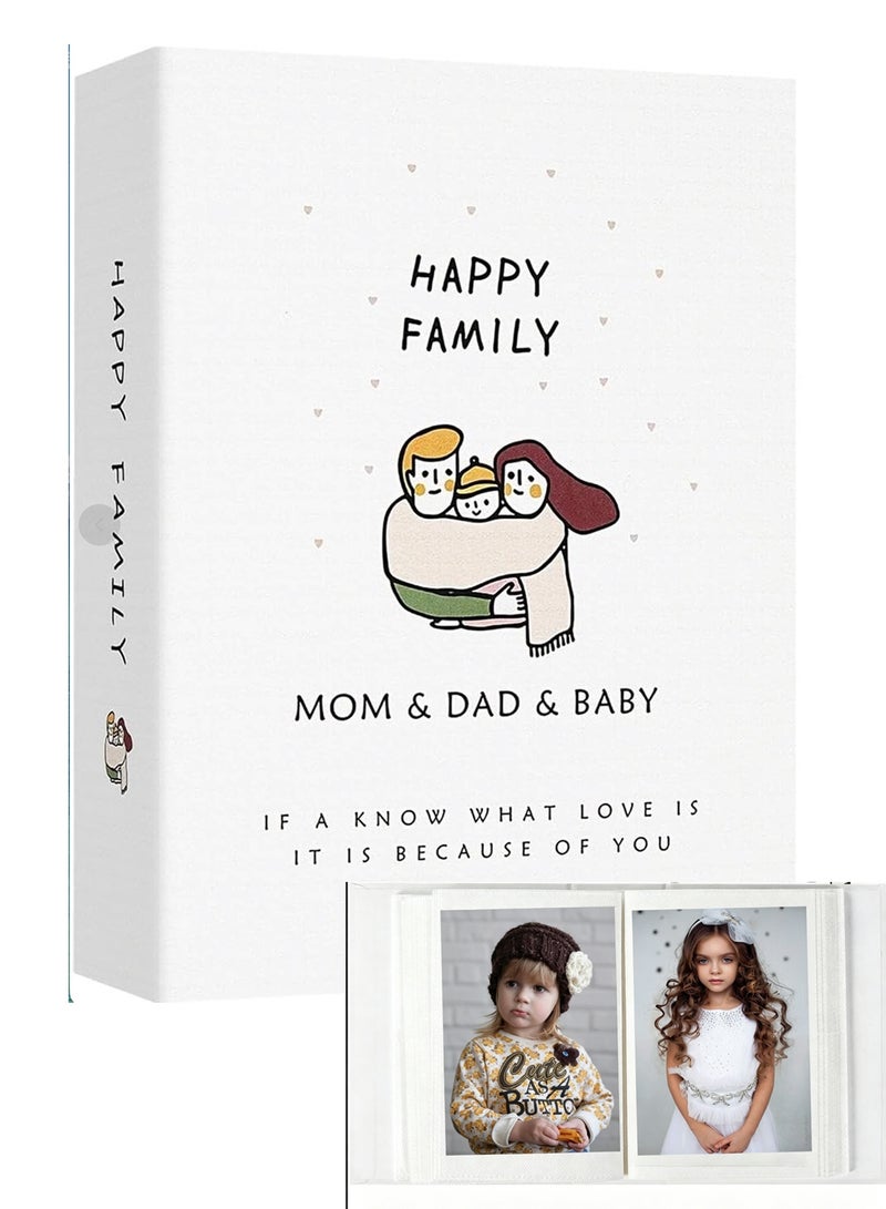 Forest Home 100 Pockets Stamping Photo Album for 6 Inches Photos Portable Photo Album for Family Wedding Boys Girls - Image 1