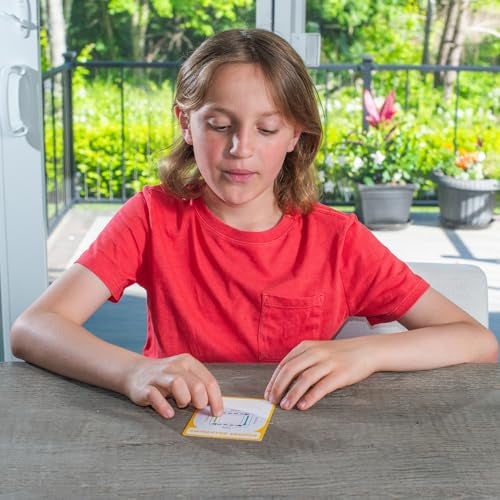 Open The Joy Let’s Chat 3-in-1 Conversation Starters Cards for Kids - Grab and Go Travel Card Games for Car, Airplanes - Talk, Think, Joke Cards - Ages 4+ - Image 3
