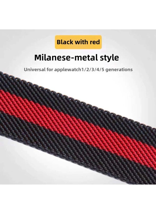 For 1-7 Generation Milanese Nice Strap Apple Strap Metal Magnetic Strap Outlet-Color:38.40.41 Gray