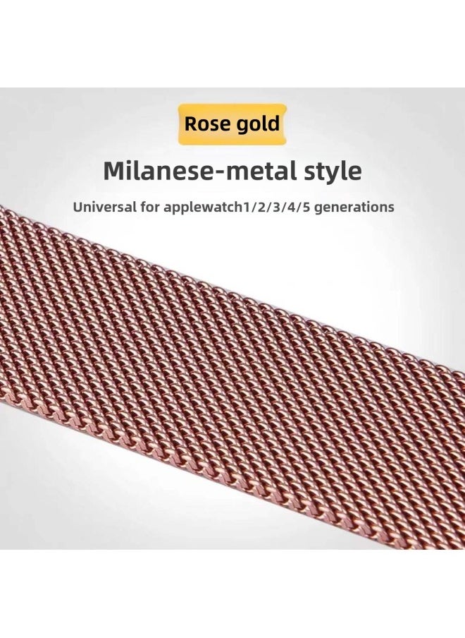 For 1-7 Generation Milanese Nice Strap Apple Strap Metal Magnetic Strap Outlet-Color:38.40.41 Gray