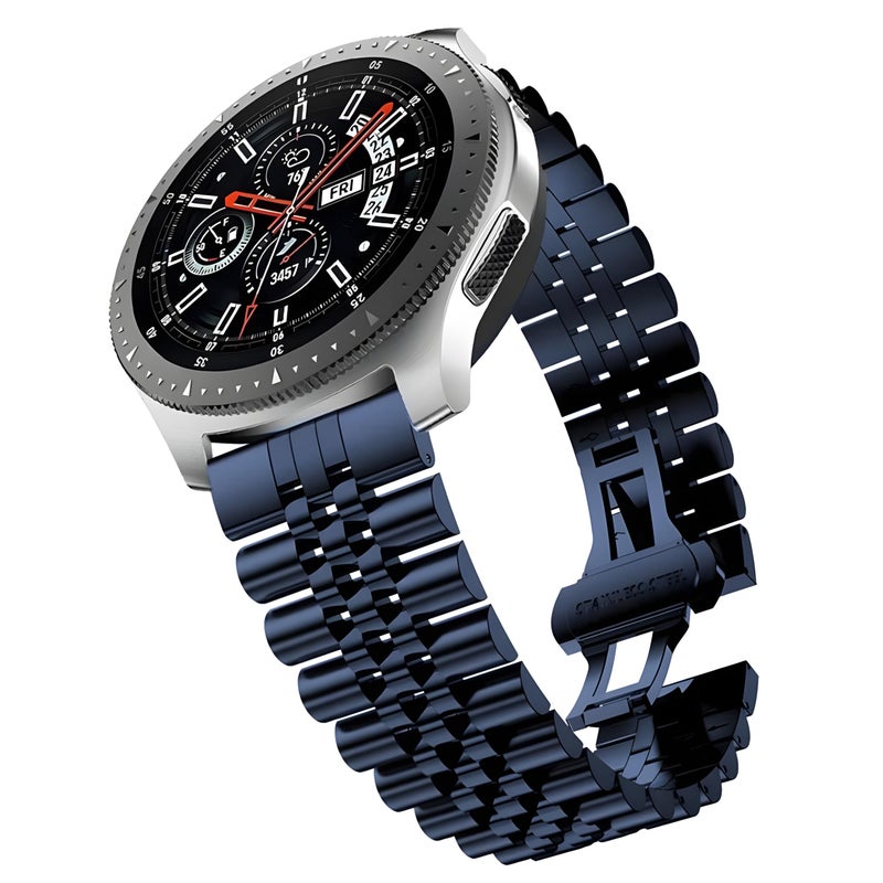 NEXT STORE Stainless Steel Metal Strap Compatible with Samsung Gear S3, Galaxy Watch 46mm, Galaxy Watch 3 45mm, Huawei Watch 4/5 Pro, GT4/GT5 46mm - Image 2