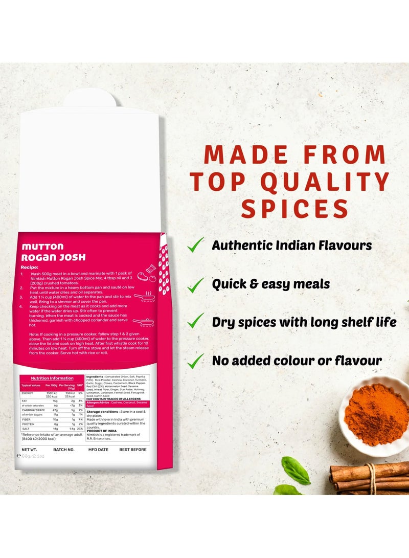 NIMKISH Nimkish Mutton Rogan Josh Spice Mix 60g  - Image 3
