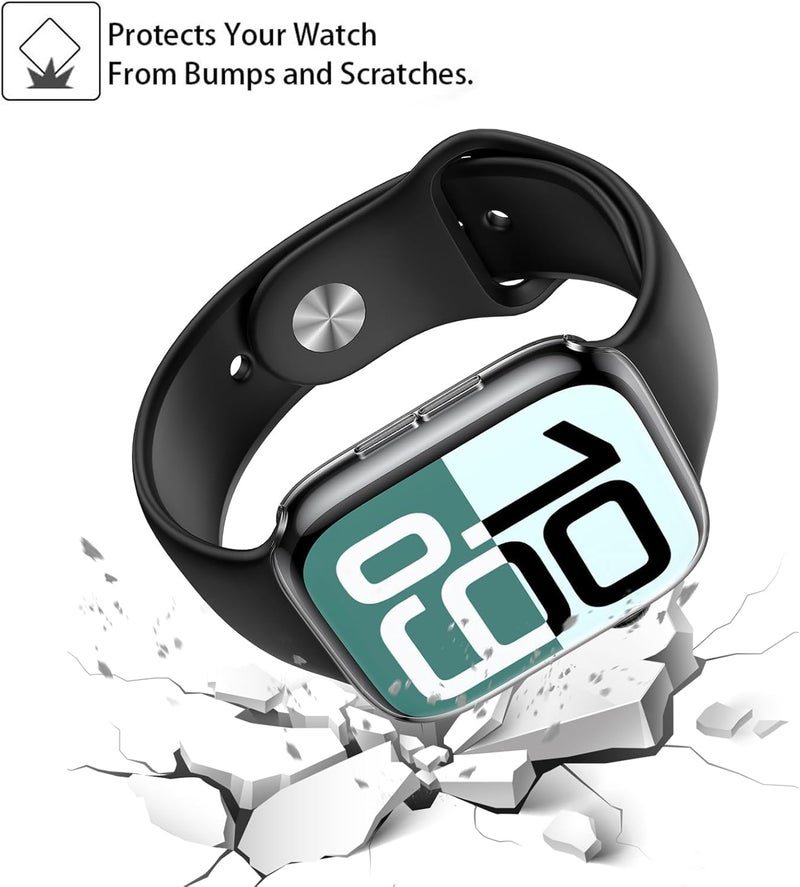 OJOS Compatible with Apple Watch Case Series 10 (2024) 46mm, Full-Body Soft TPU Screen Protector Case, Ultra-Thin Protective Cover, All-Around Shockproof Guard (46mm, Black) - Image 4