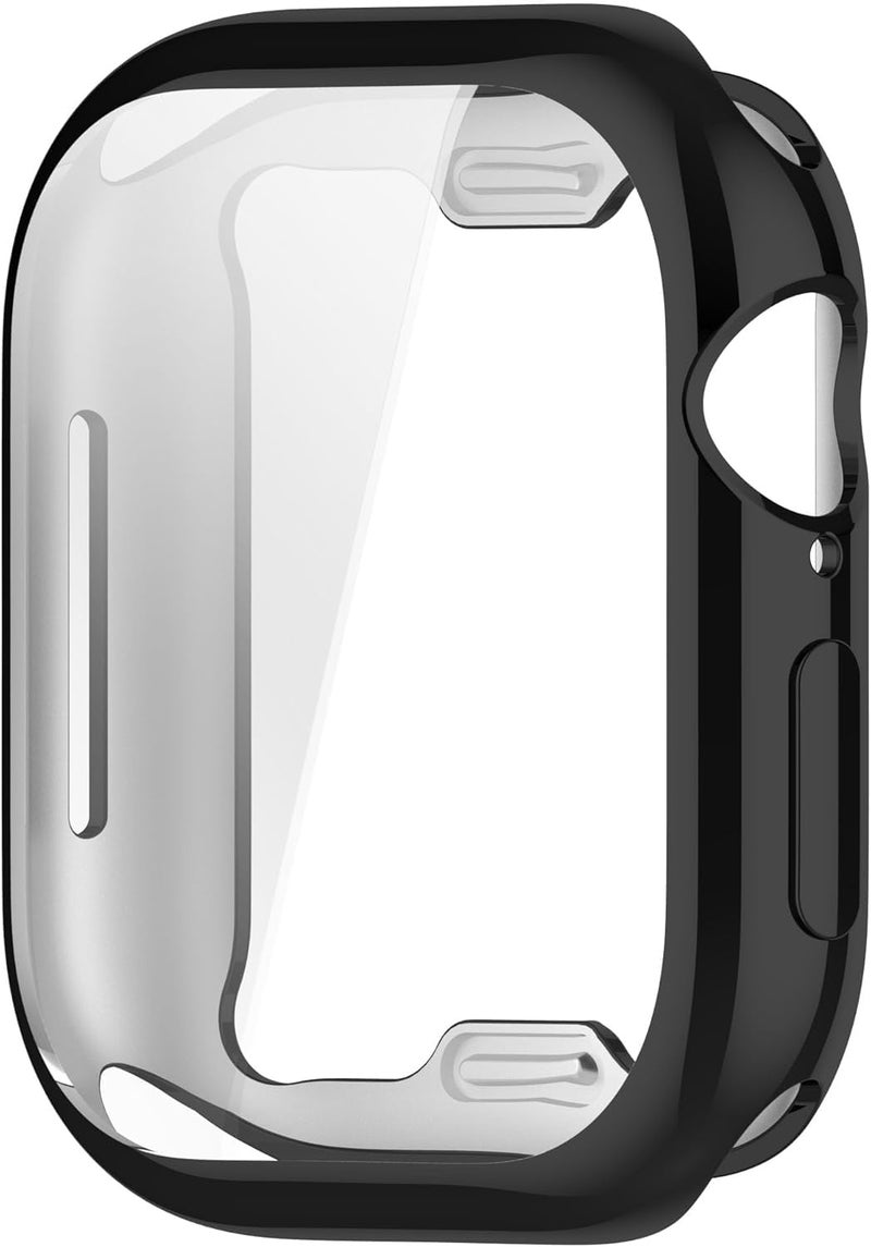 OJOS Compatible with Apple Watch Case Series 10 (2024) 46mm, Full-Body Soft TPU Screen Protector Case, Ultra-Thin Protective Cover, All-Around Shockproof Guard (46mm, Black) - Image 2