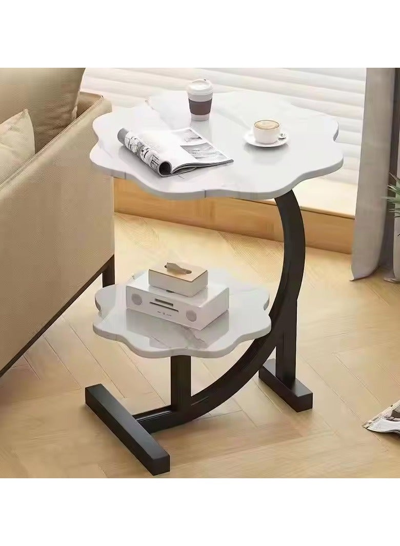 DubaiGallery Small coffee table light luxury side a few small apartment living room sofa mini coffee table balcony bedroom bed place table corner - Image 1