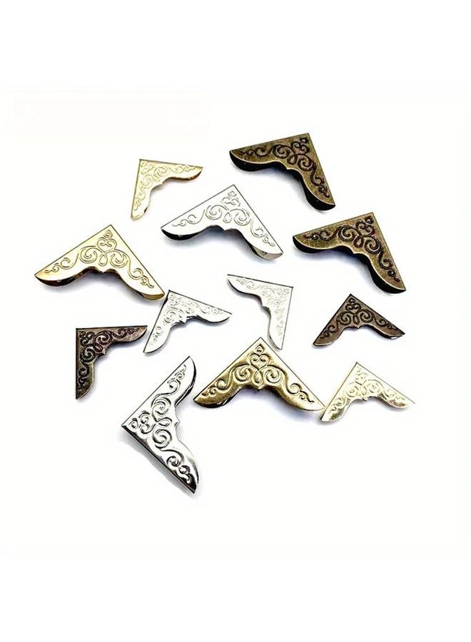 30 قطعة واقيات زاوية الكتب الذهبية، زوايا علامات كتب معدنية زخرفية لألبومات الصور والإطارات وصناديق المجوهرات - Image 2