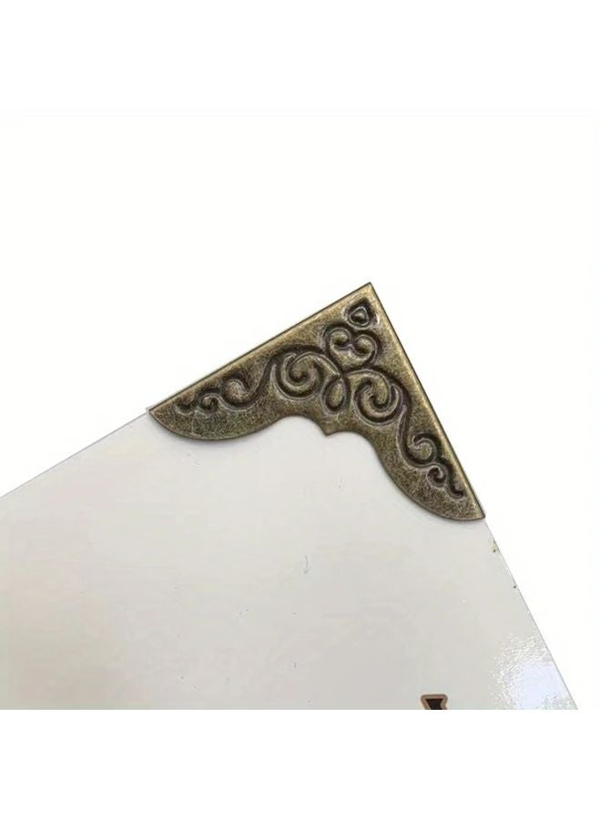 30 قطعة واقيات زاوية الكتب الذهبية، زوايا علامات كتب معدنية زخرفية لألبومات الصور والإطارات وصناديق المجوهرات - Image 4