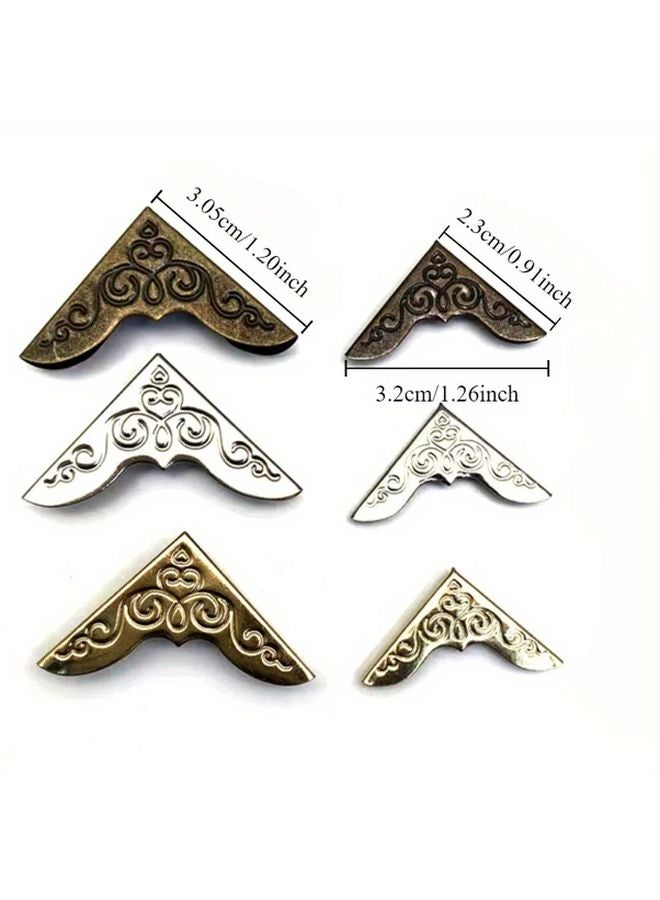 30 قطعة واقيات زاوية الكتب الذهبية، زوايا علامات كتب معدنية زخرفية لألبومات الصور والإطارات وصناديق المجوهرات - Image 5