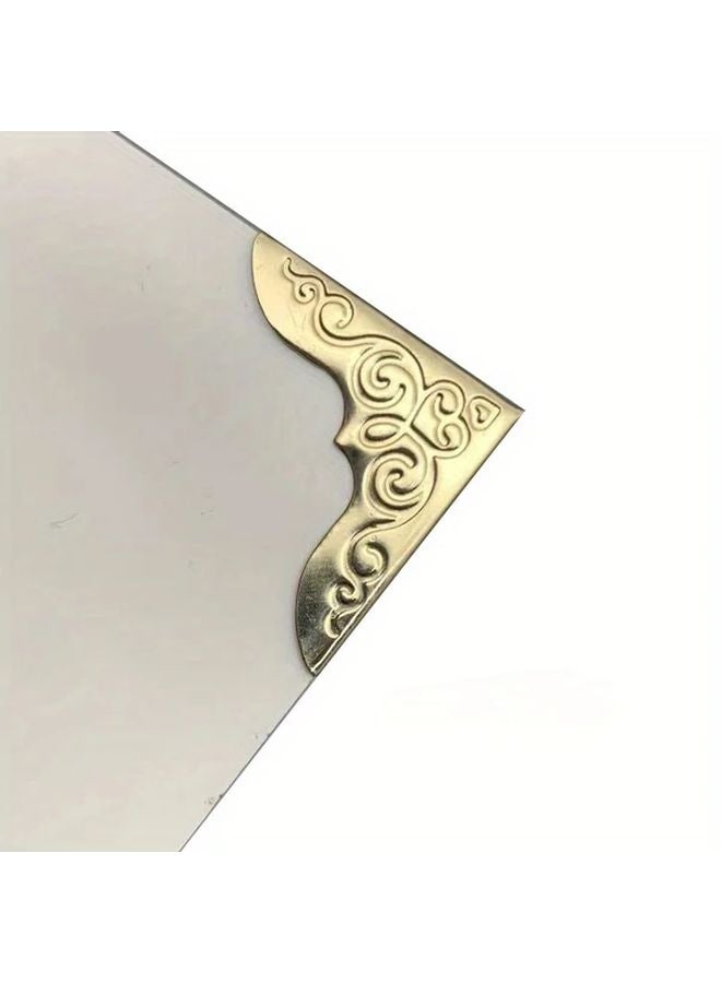 30 قطعة واقيات زاوية الكتب الذهبية، زوايا علامات كتب معدنية زخرفية لألبومات الصور والإطارات وصناديق المجوهرات - Image 3