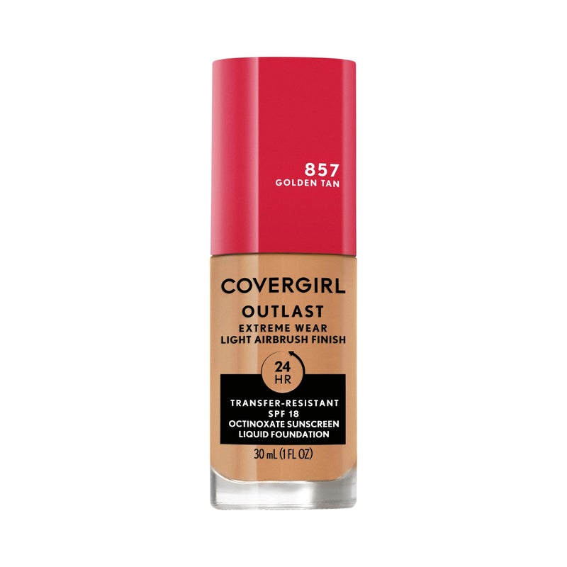 CoverGirl Covergirl Outlast Extreme Wear 3in1 Full Coverage Liquid Foundation SPF 18 Sunscreen Golden Tan 1 Fl Oz