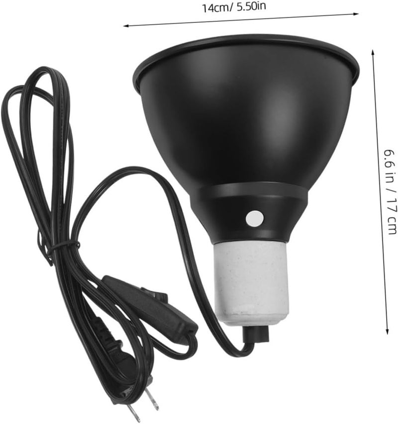VICASKY Reptile Heat Lamp Fixture with Shade and Optical Reflection Cover for Optimal Lighting and Heat Output Terrariums for Turtle Lizard and Snake - Image 2