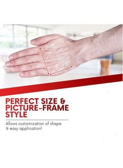 OMEVE Clear Film Dressing (10 x 12 cm), Pack of 6 Waterproof Wound Bandage Adhesive Patches, Clear Adhesive Patches for Post-Surgical Shower or After-Tattoo Care  - Image 3