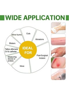 OMEVE Clear Film Dressing (10 x 12 cm), Pack of 6 Waterproof Wound Bandage Adhesive Patches, Clear Adhesive Patches for Post-Surgical Shower or After-Tattoo Care  - Image 4