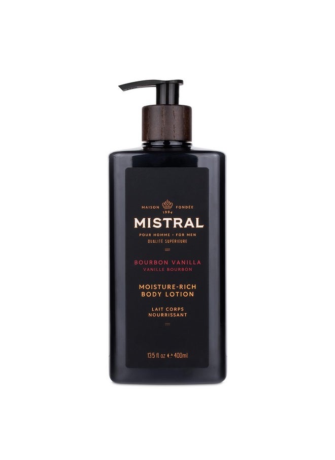 mistral Men'S Moisturerich Body Lotion Bourbon Vanilla 13.5 Fl Oz  - Image 1