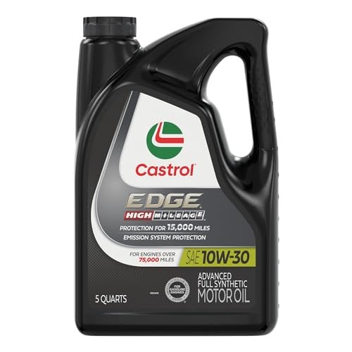 Castrol EDGE High Mileage 10W-30 Advanced Full Synthetic Motor Oil, 5 Quarts - Image 1