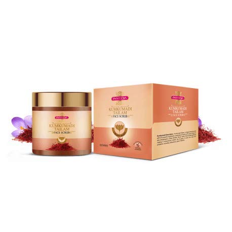 Inveda Kumkumadi Tailam Face Scrub | Prevents 9 Skin Problems with Kesar, Turmeric, Licorice and Sandalwood for Removing Dead Skin Cells for Radiant & Spot Free Skin, 100ml - Image 3